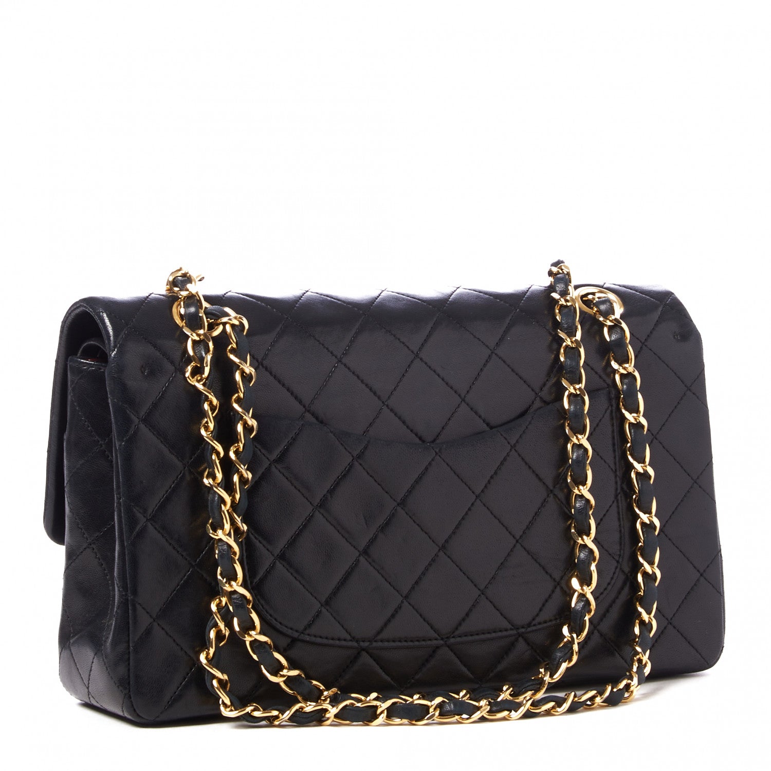 Chanel Lambskin Quilted Medium Double Flap Black 2 of 9