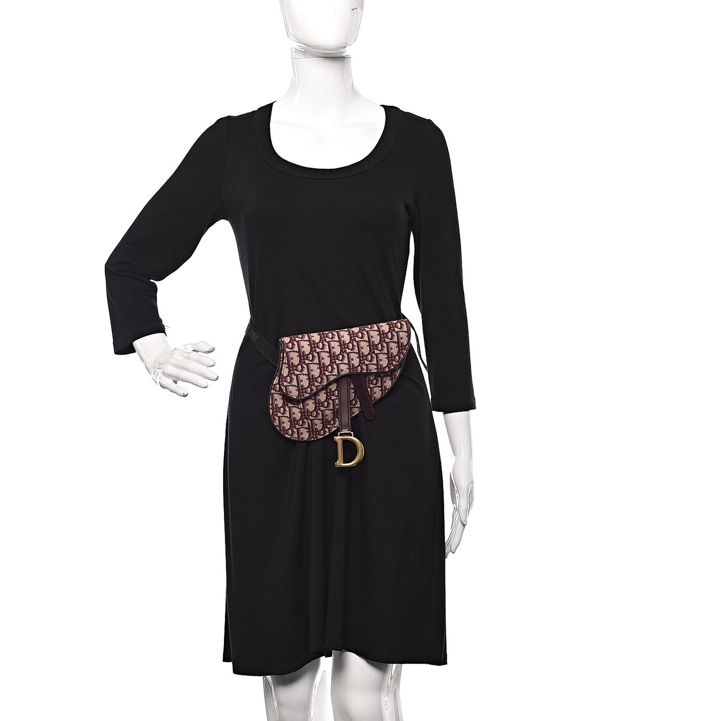 Oblique Saddle Pouch Bordeaux