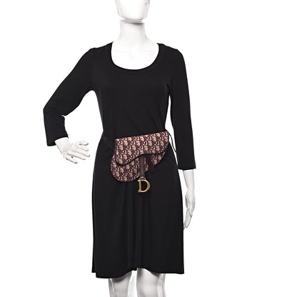 Christian Dior Oblique Saddle Pouch Bordeaux 2 of 9
