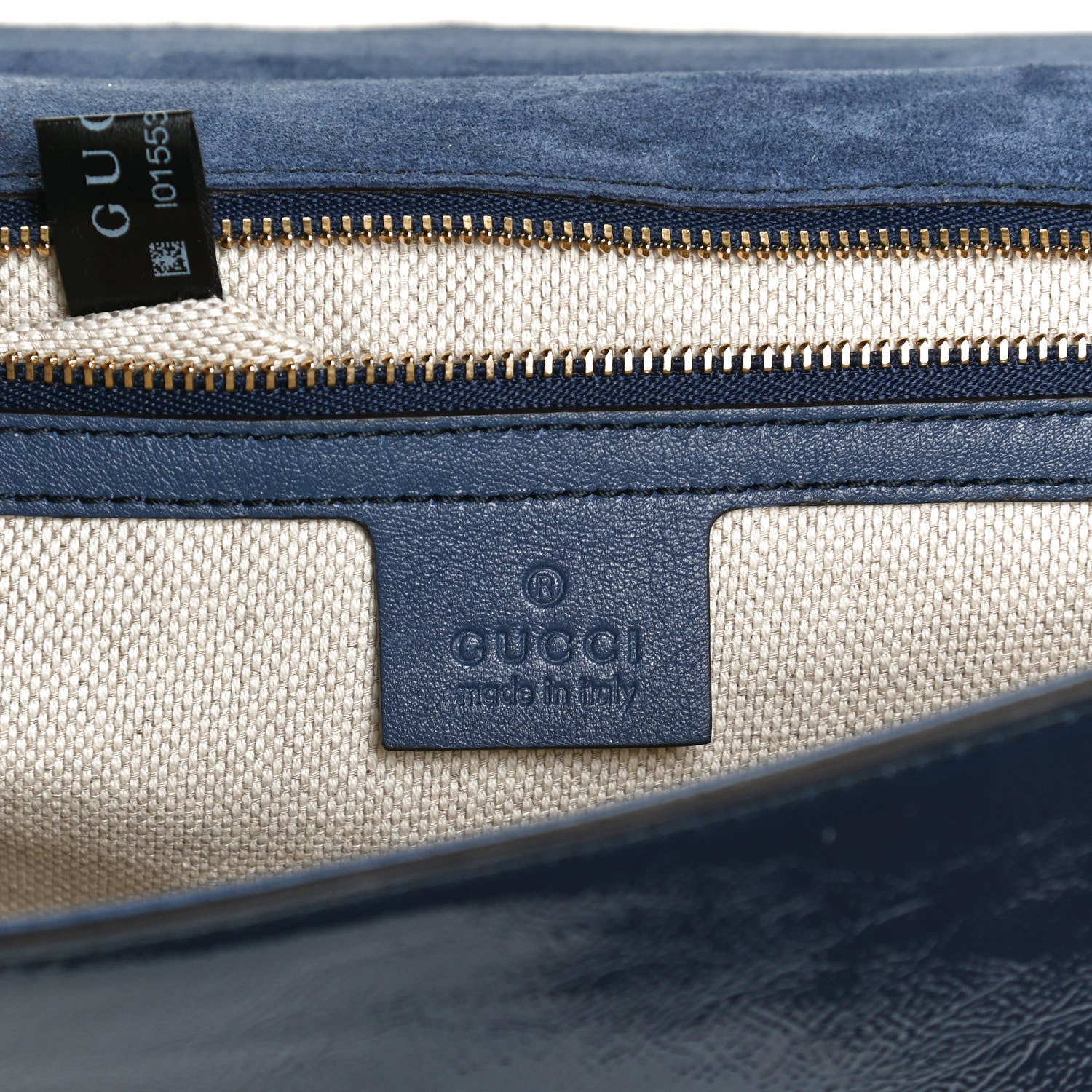 Gucci Soft Patent Medium Soho Clutch Uniform Blue 6 of 13