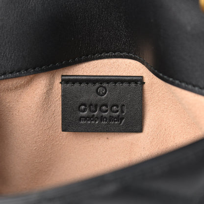 Gucci Calfskin Matelasse Super Mini GG Marmont Shoulder Bag Black 6 of 14