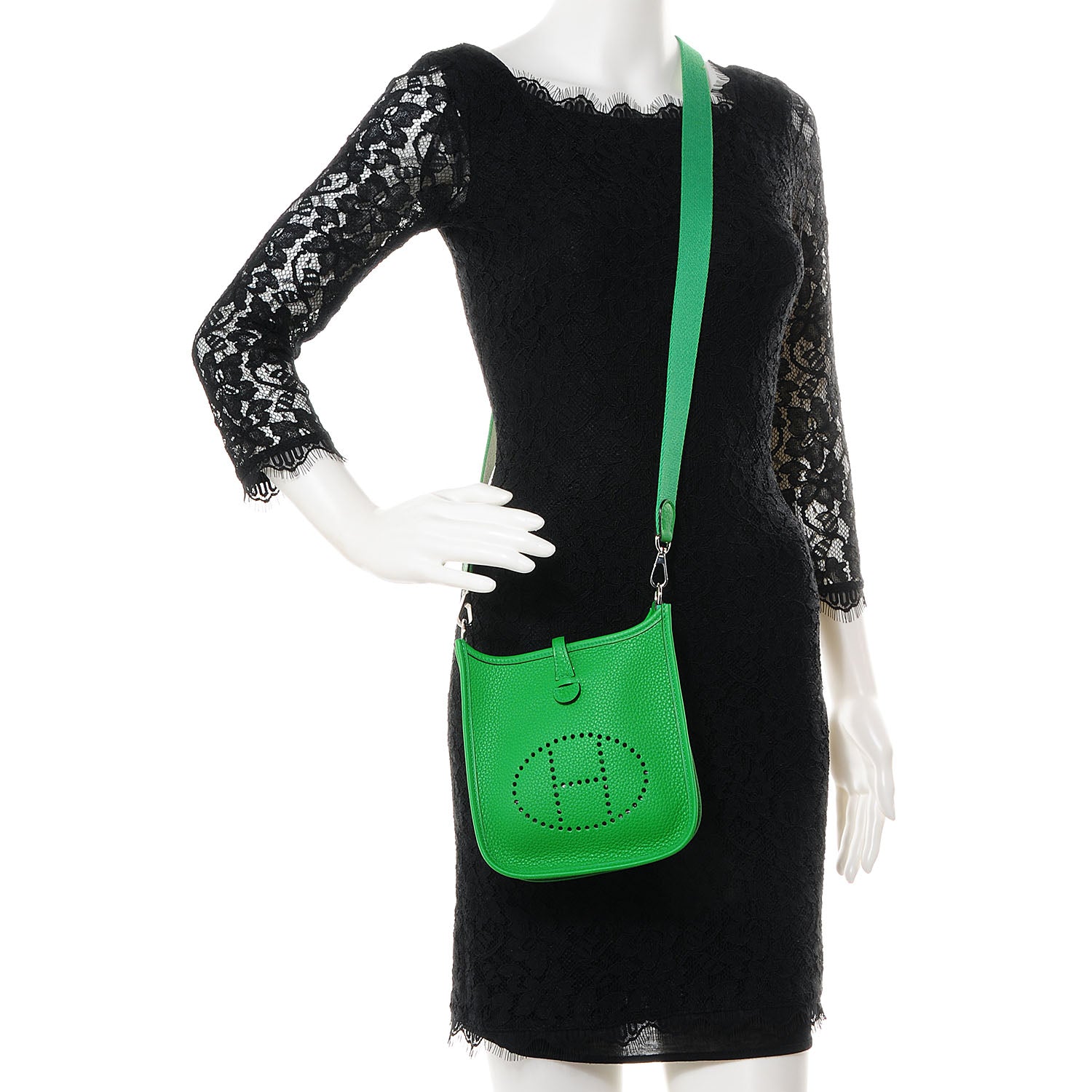 Hermes Taurillon Clemence Evelyne TPM Bambou Bamboo 2 of 8