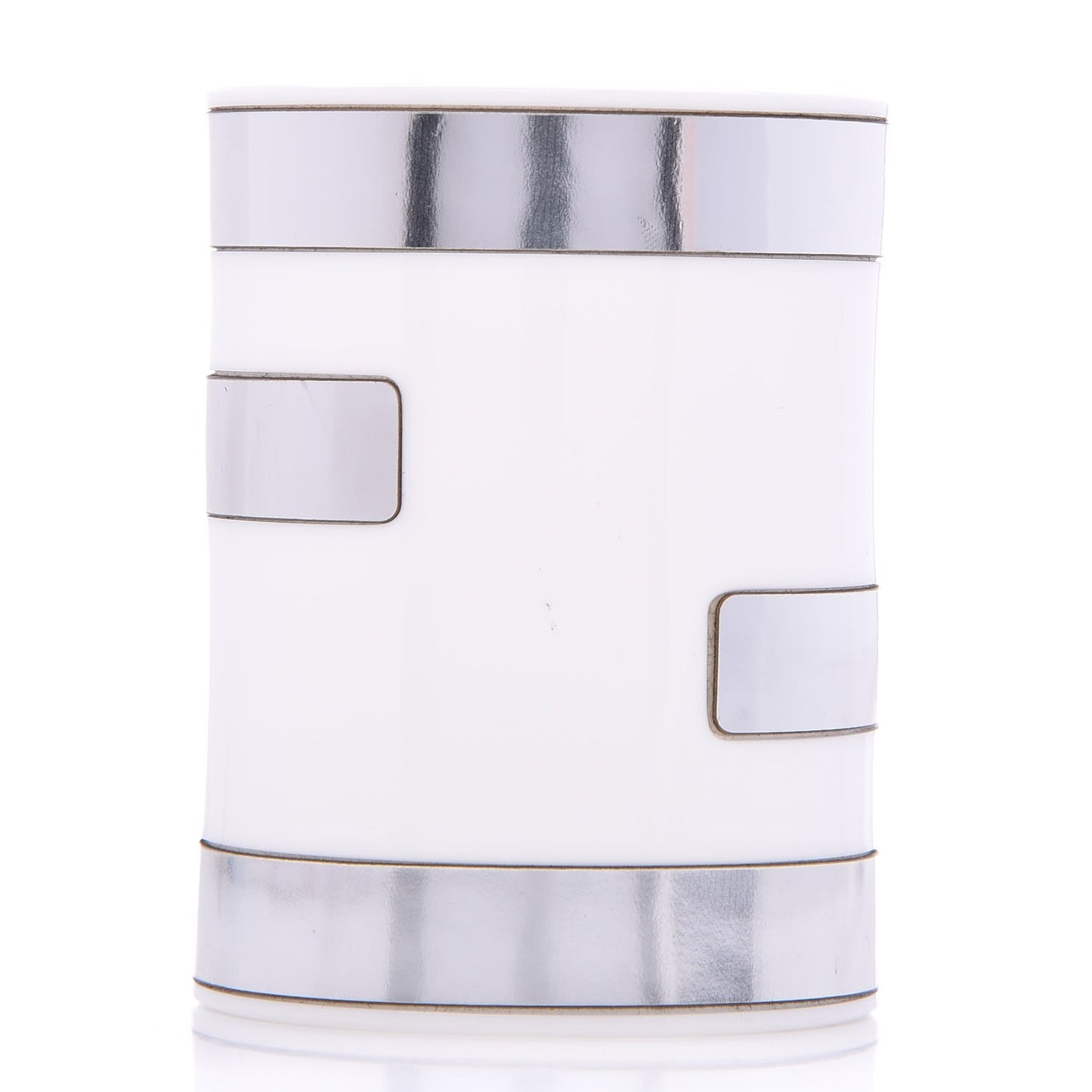 Resin Cuff FF Bracelet White Silver
