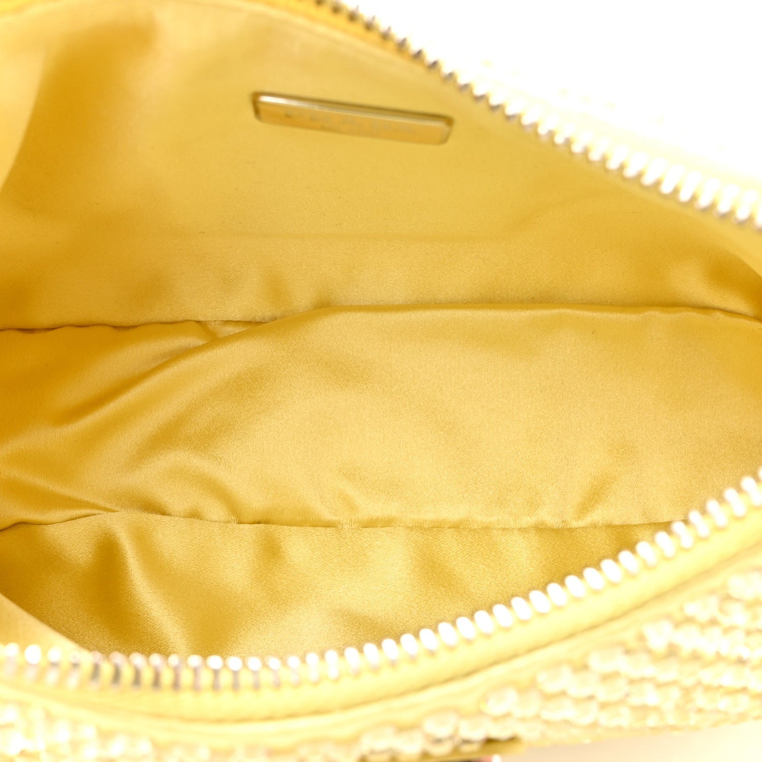 Prada Satin Crystal Re-Edition 2005 Shoulder Bag Ananas 5 of 9