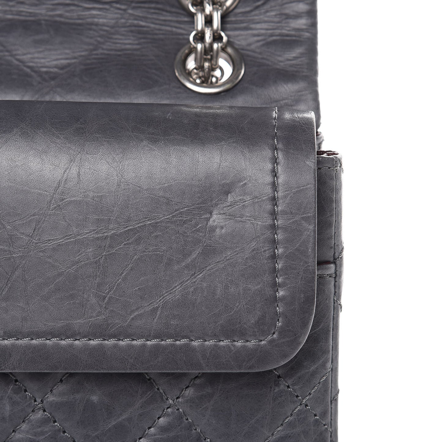 Aged Calfskin Quilted 50th Anniversary 2.55 Reissue Flap 226 Grey