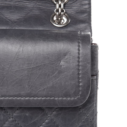 Chanel Aged Calfskin Quilted 50th Anniversary 2.55 Reissue Flap 226 Grey 15 of 18
