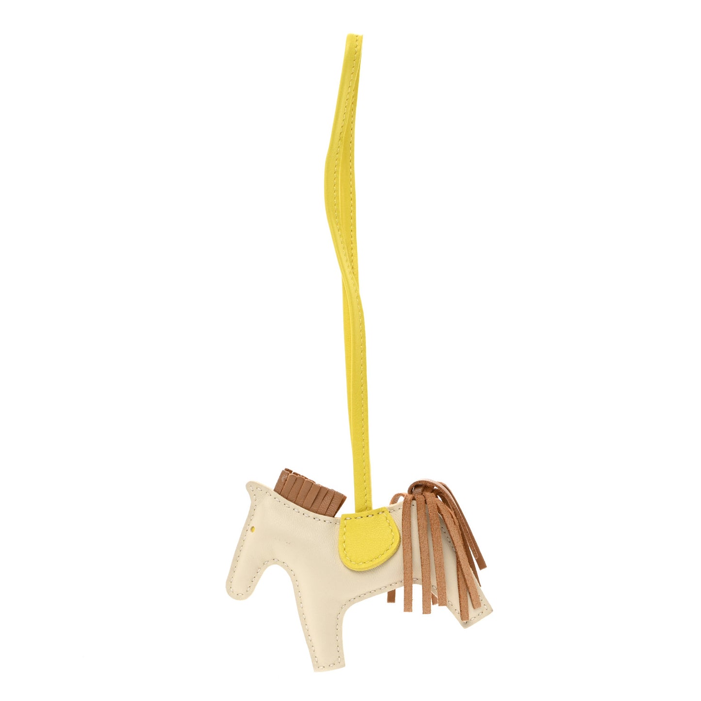 Milo Lambskin Grigri Rodeo Horse Bag Charm PM Craie Chai Lime