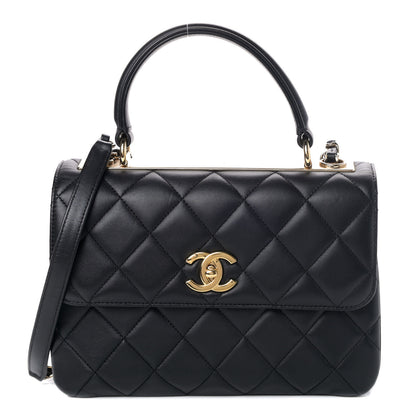 Chanel Lambskin Quilted Small Trendy CC Dual Handle Flap Bag Black 1 of 4
