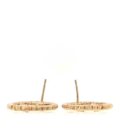 Chanel CC Round Rope Earrings Gold Gold 3 of 6