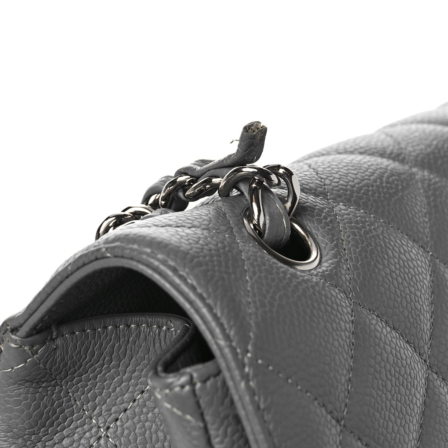 Chanel Caviar Quilted Maxi Single Flap Grey 11 of 11