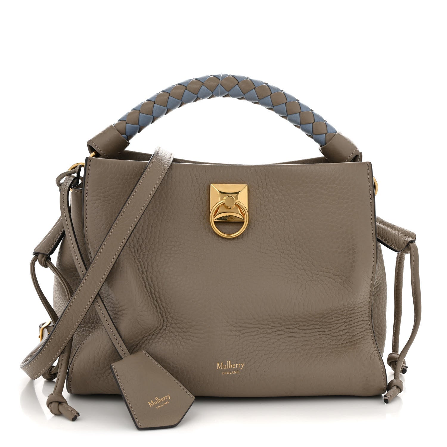 Mulberry Heavy Grain Small Iris Tote Powder Grey Pale Slate 1 of 14