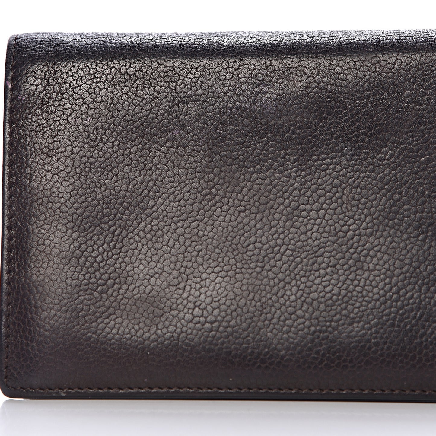 Caviar Timeless CC Yen Wallet Dark Brown