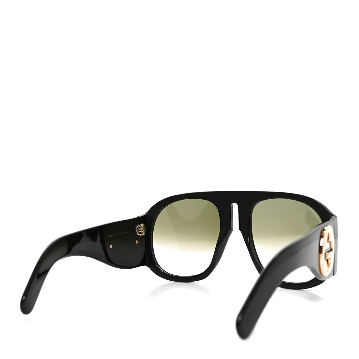 Gucci Oversized Aviator Sunglasses GG0152S Black 4 of 7