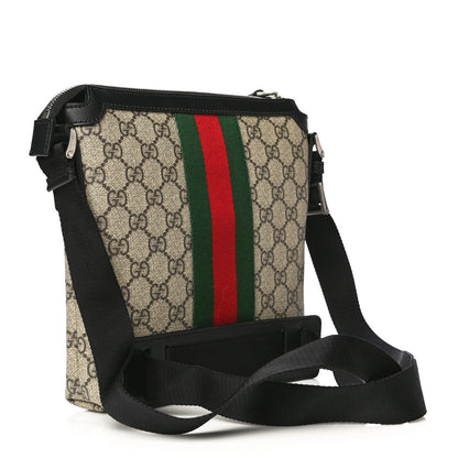 Gucci GG Supreme Monogram Web Messenger Bag Black 2 of 9