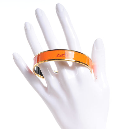 Hermes Enamel Printed Caleche Medium Bracelet 70 Orange 2 of 6