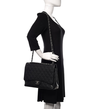 Chanel Caviar Quilted Maxi Double Flap Black 2 of 17