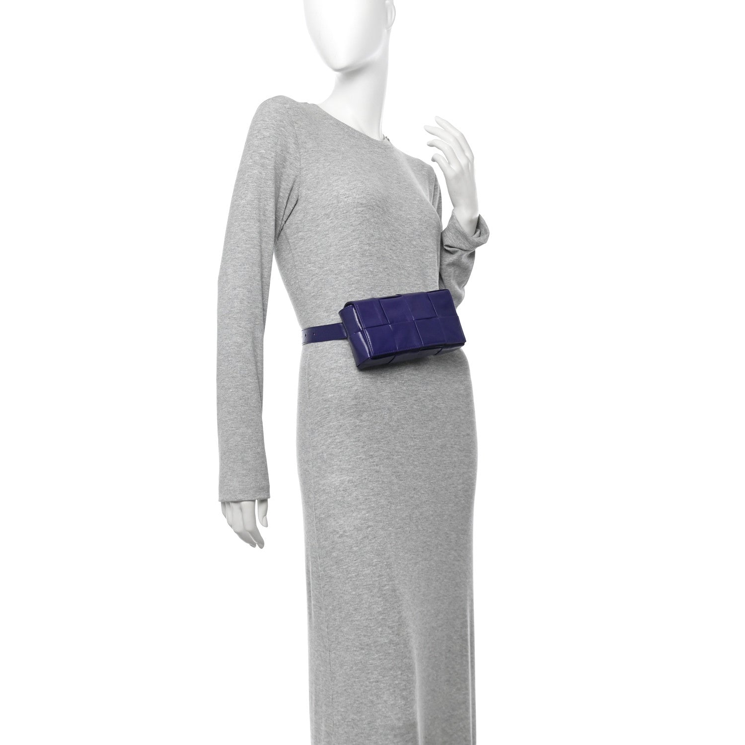 Bottega Veneta Paper Calfskin Intrecciato Cassette Belt Bag Purple 2 of 10