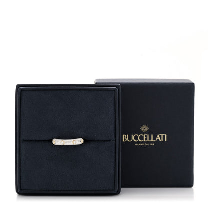 Buccellati 18K White Yellow Gold Diamond Macri Positano Eternelle Ring 51 5.75 5 of 5