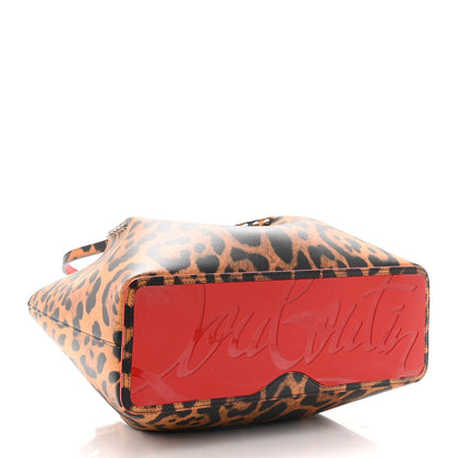Christian Louboutin Calfskin Empire Leopard Print Spiked Cabarock Shopper Tote Spicy 4 of 9