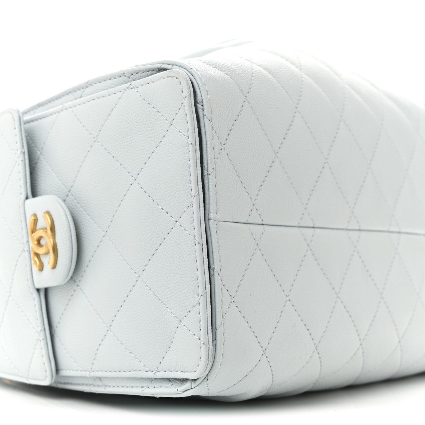 Caviar Quilted Small Chanel 25 Handbag Light Blue
