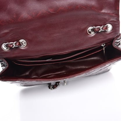 Chanel Patent Quilted Jumbo Single Flap Bordeaux 5 of 9