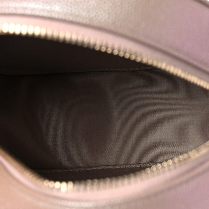 Chanel Iridescent Caviar Quilted Round Clutch With Chain Beige 4 of 9