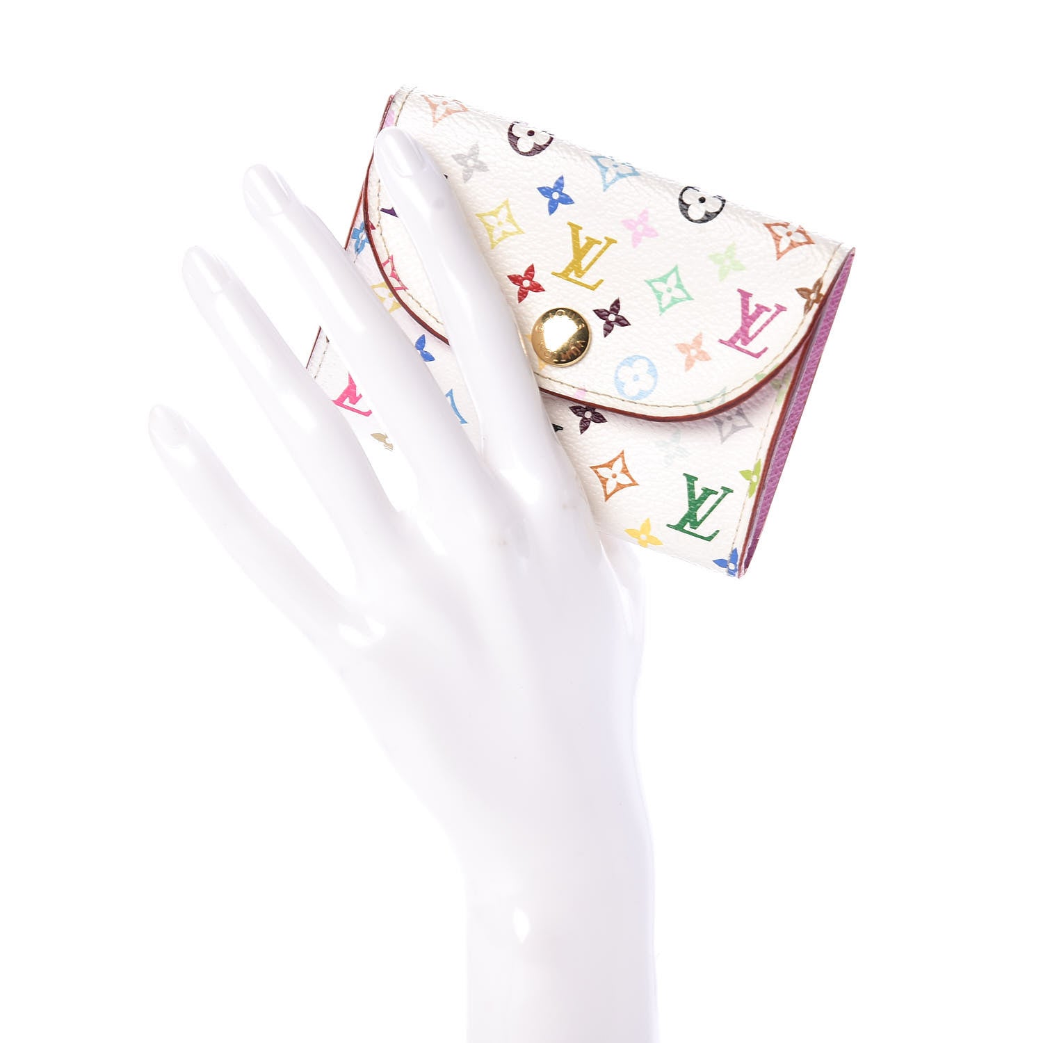 Louis Vuitton Monogram Multicolor Business Card Holder White Litchi 2 of 7