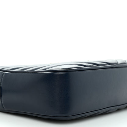 Saint Laurent Calfskin Matelasse Monogram Lou Camera Bag Navy 9 of 12