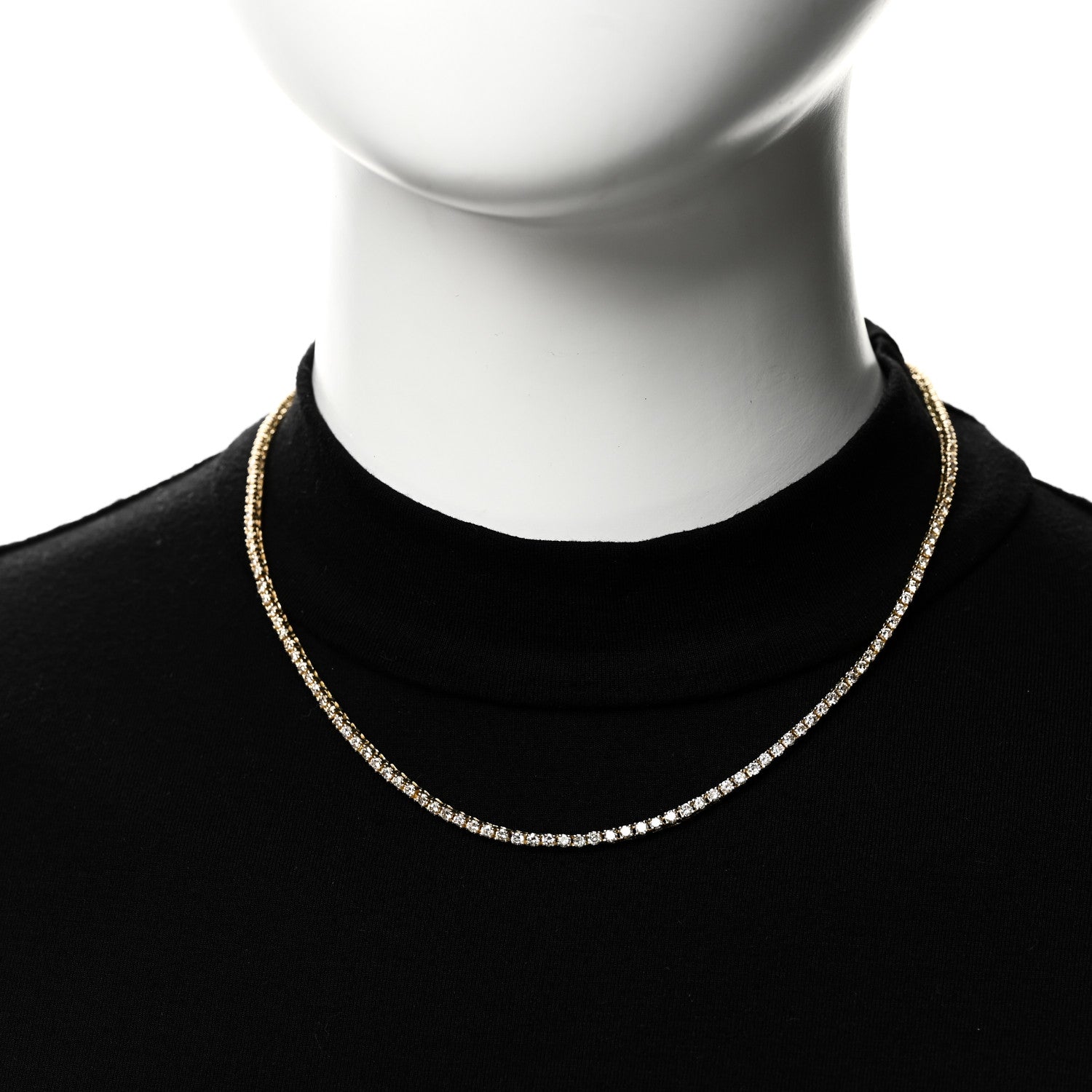 Parker & West by FASHIONPHILE 18K Yellow Gold Diamond 5.01ctw Tennis Necklace 2 of 5