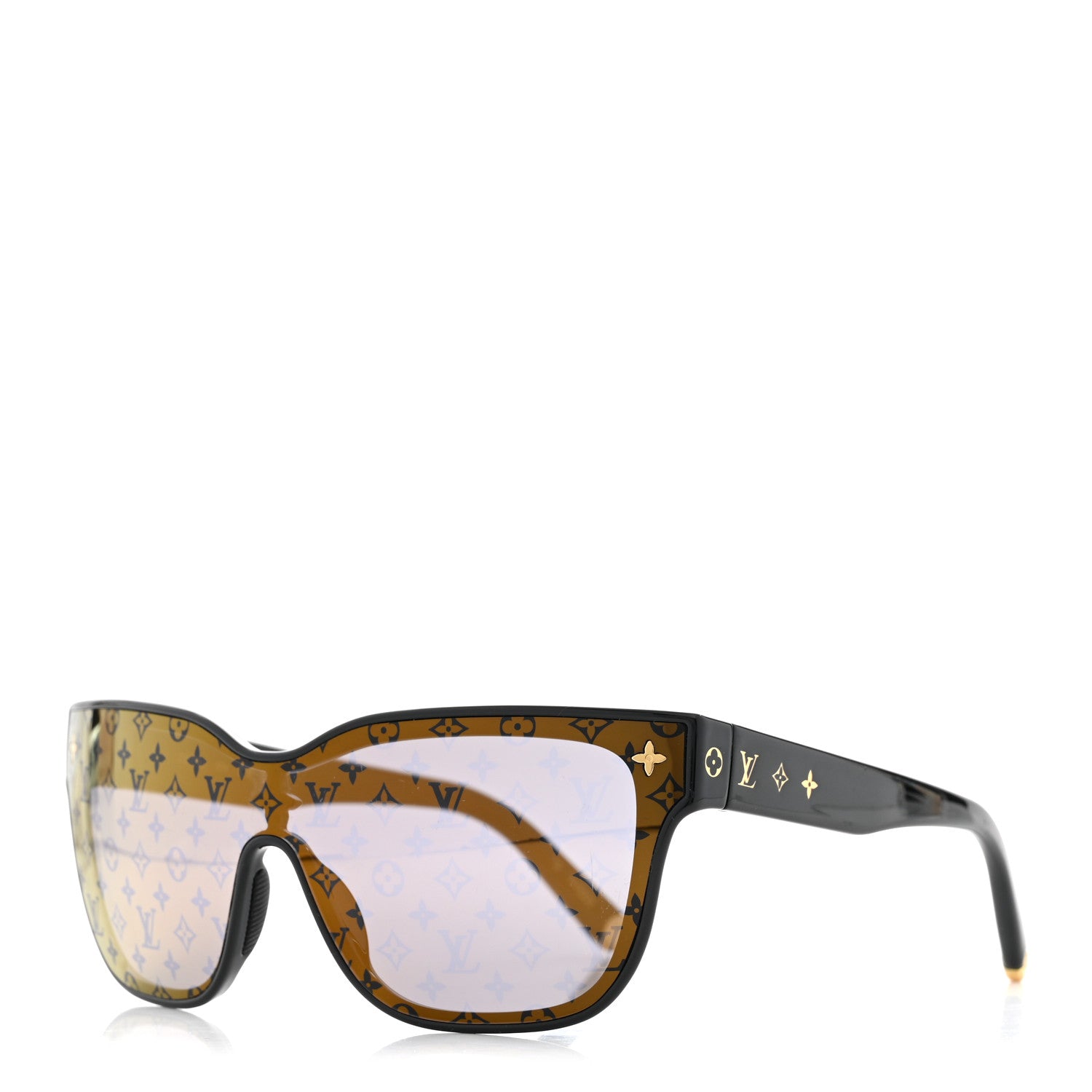 Louis Vuitton Acetate Square Cat Eye Sunglasses Z2078U Black 1 of 8