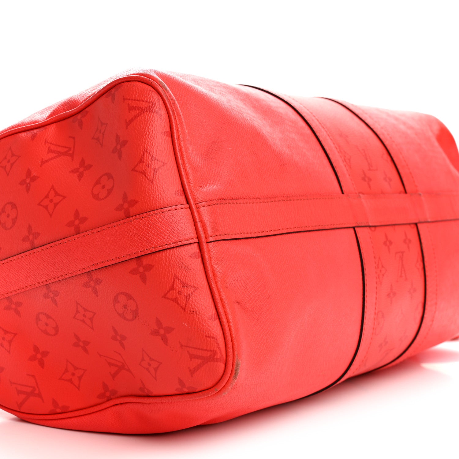 Louis Vuitton Taigarama Keepall Bandouliere 50 Fire Red 7 of 12