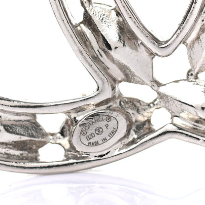Chanel Crystal Starfall CC Hair Clip Silver 3 of 4