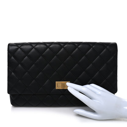 Chanel Aged Calfskin Quilted Reissue 2.55 Clutch Black 2 of 7