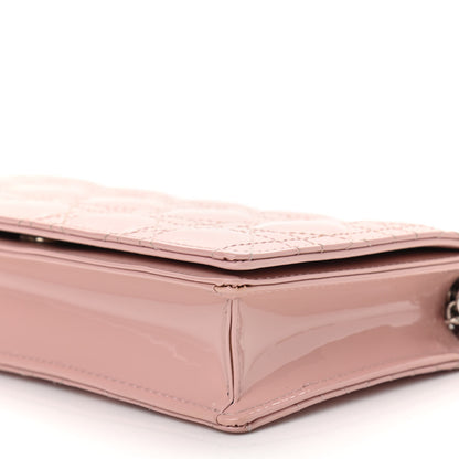 Christian Dior Patent Cannage Lady Dior Clutch Rose Clair 11 of 14