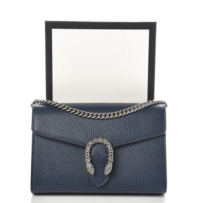 Gucci Dollar Calfskin Crystal Mini Dionysus Chain Wallet Blue Agata Black Diamond 10 of 10