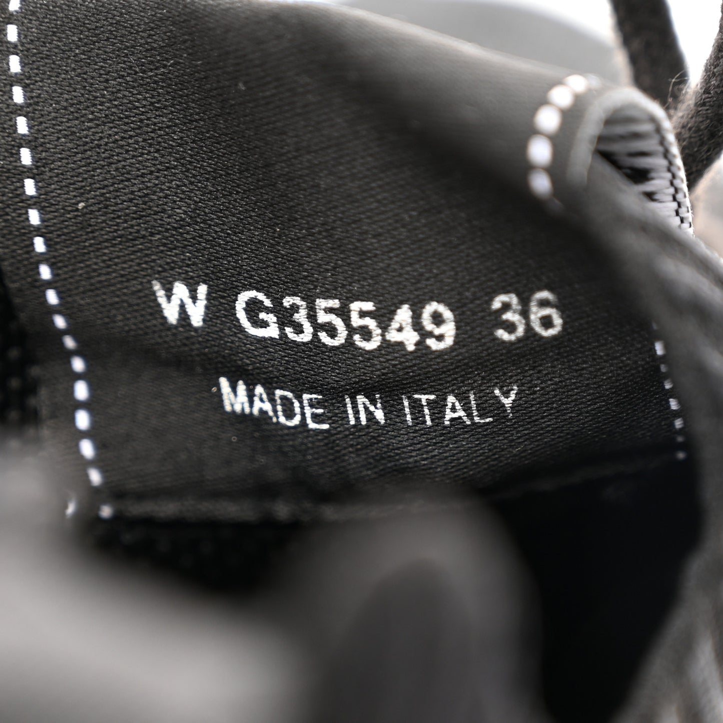 Fabric Logo Sneakers 36 Black
