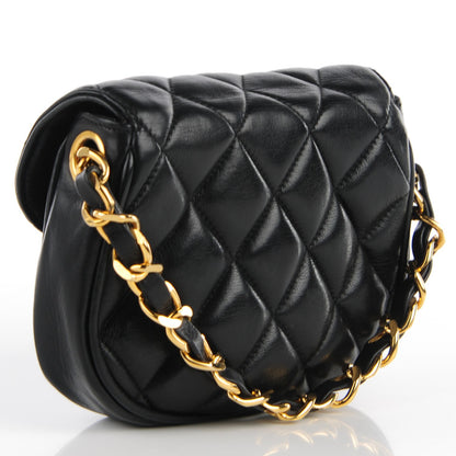 Chanel Lambskin Quilted Flap Shoulder Bag Black 3 of 9