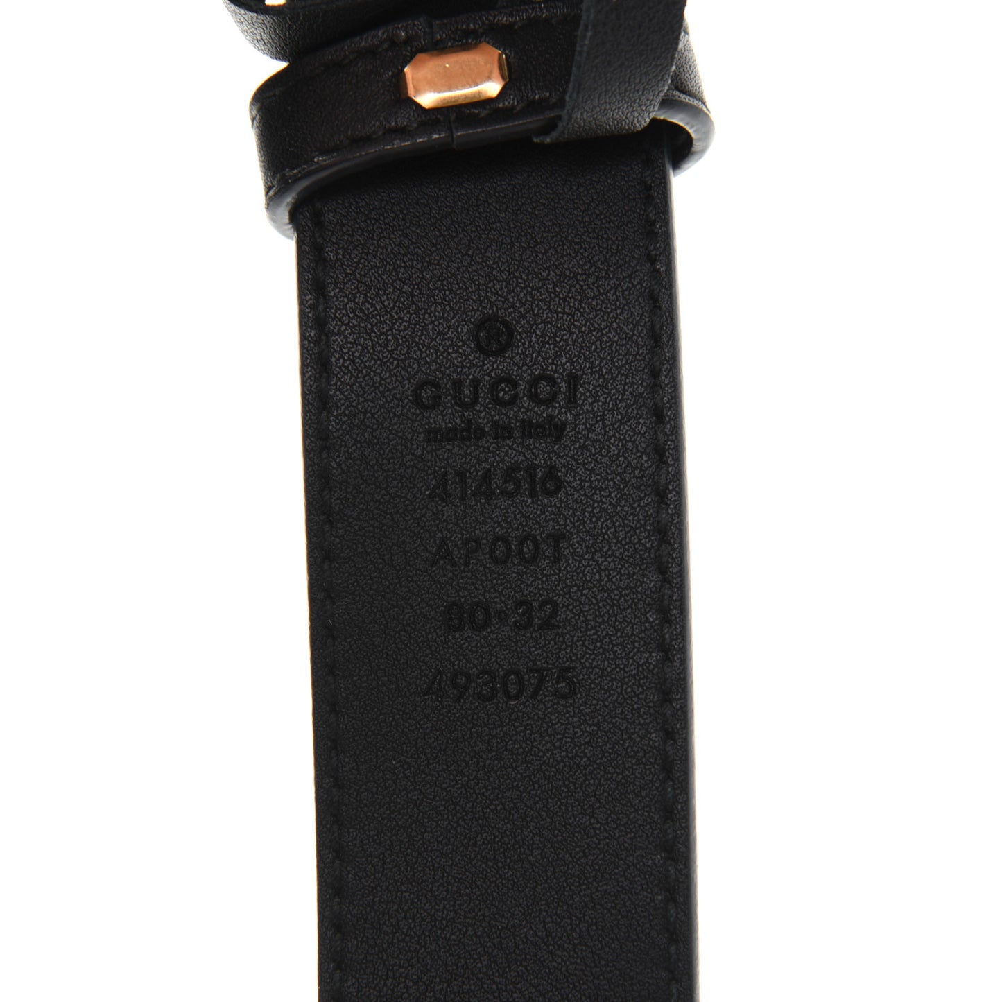 Calfskin Double G 30mm Belt 80 32 Black
