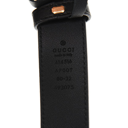 Gucci Calfskin Double G 30mm Belt 80 32 Black 3 of 9