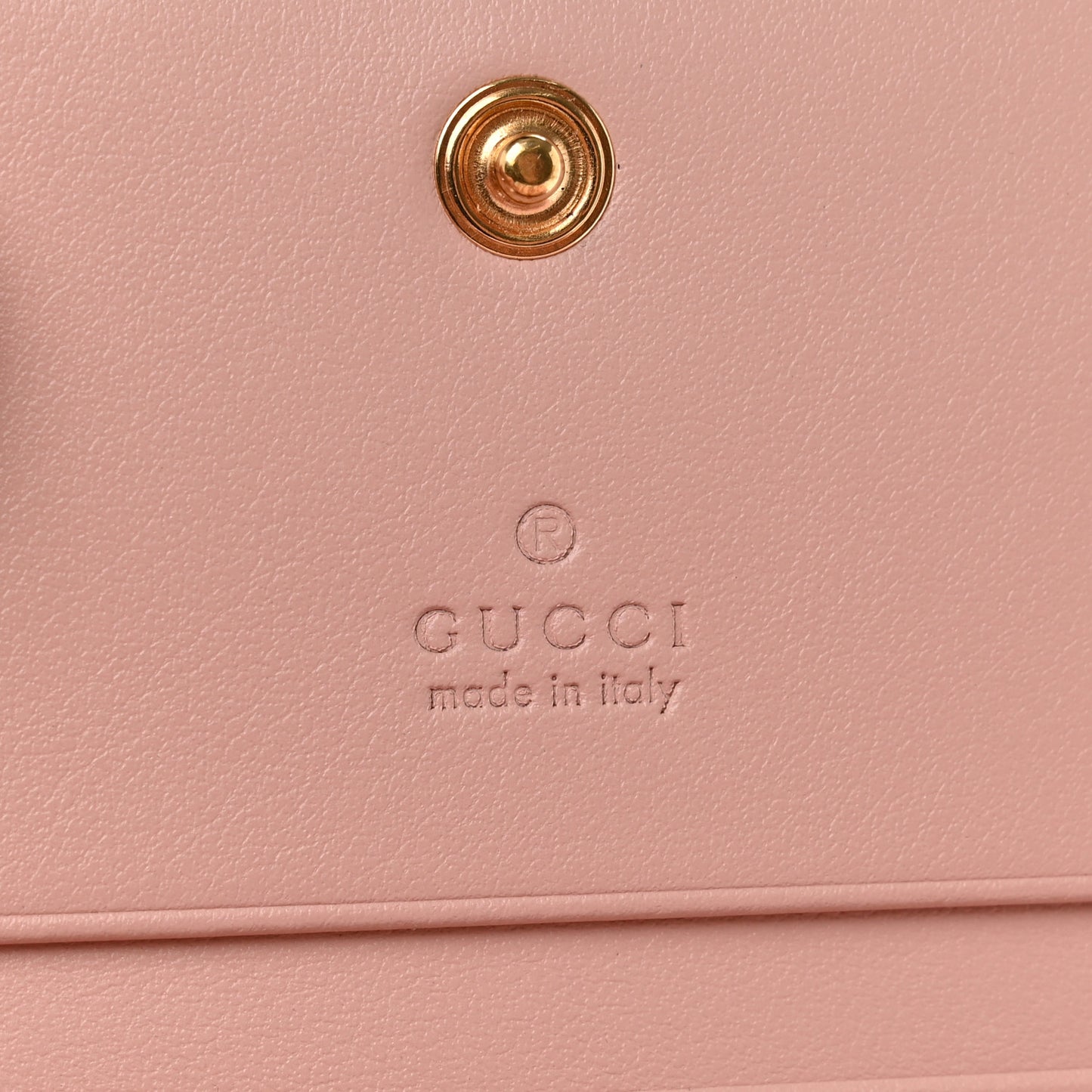 Calfskin GG Matelasse Card Case Wallet Perfect Pink