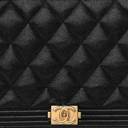 Chanel Caviar Quilted Boy Wallet On Chain WOC Black 9 of 13