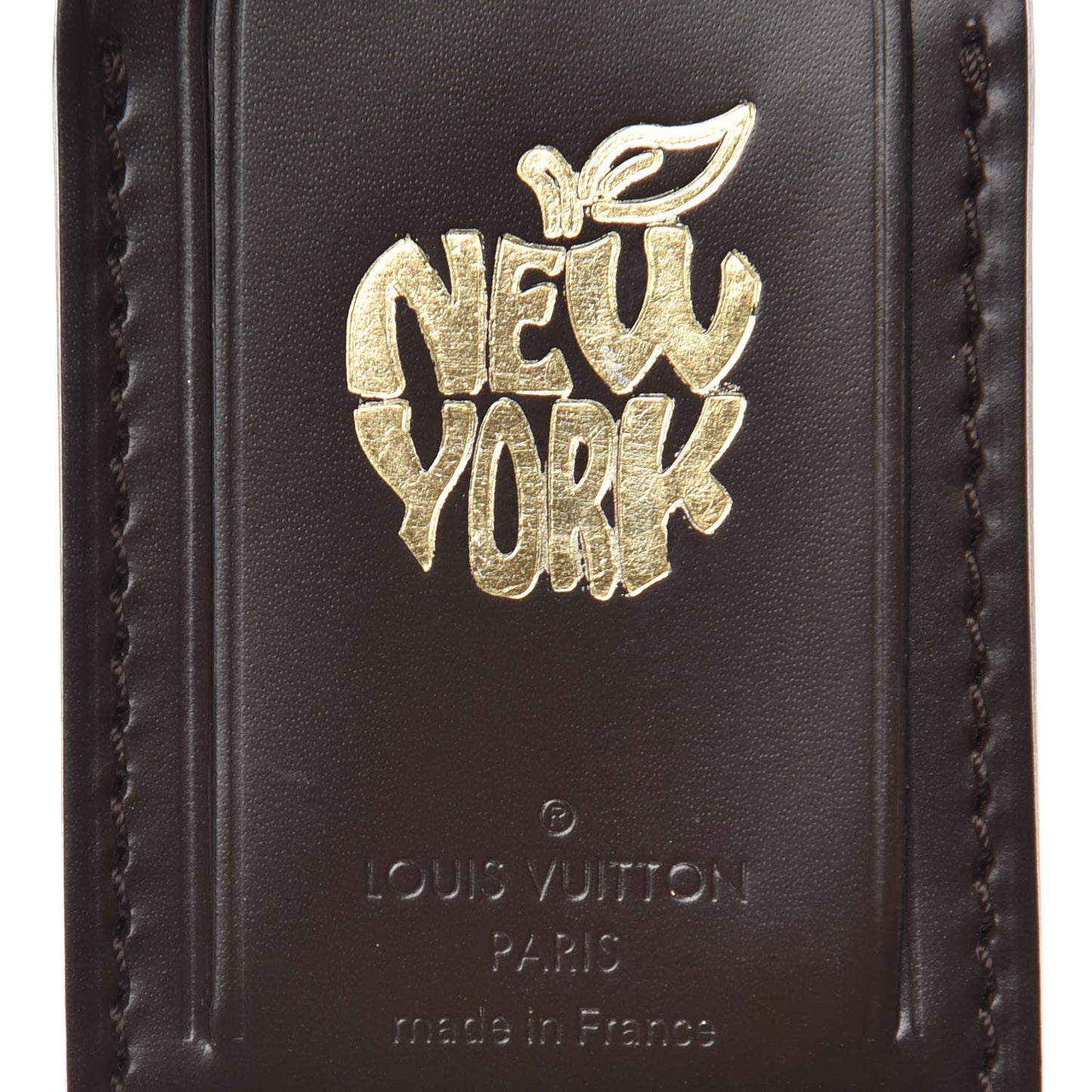Calfskin Luggage Tag Ebene