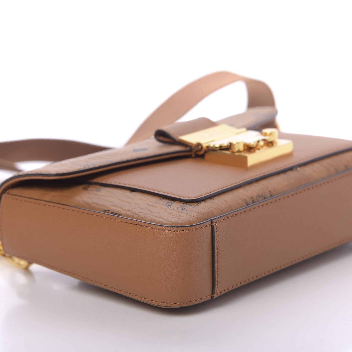 MCM Visetos Small Millie Crossbody Belt Bag Cognac 5 of 10