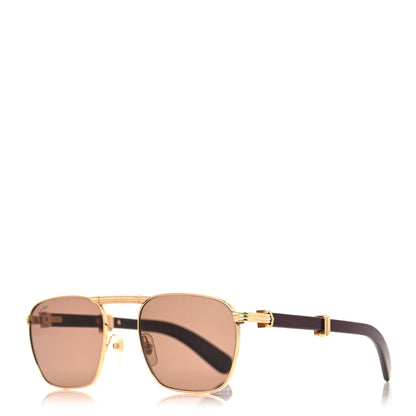Cartier Wood Première Square Sunglasses Gold 1 of 6