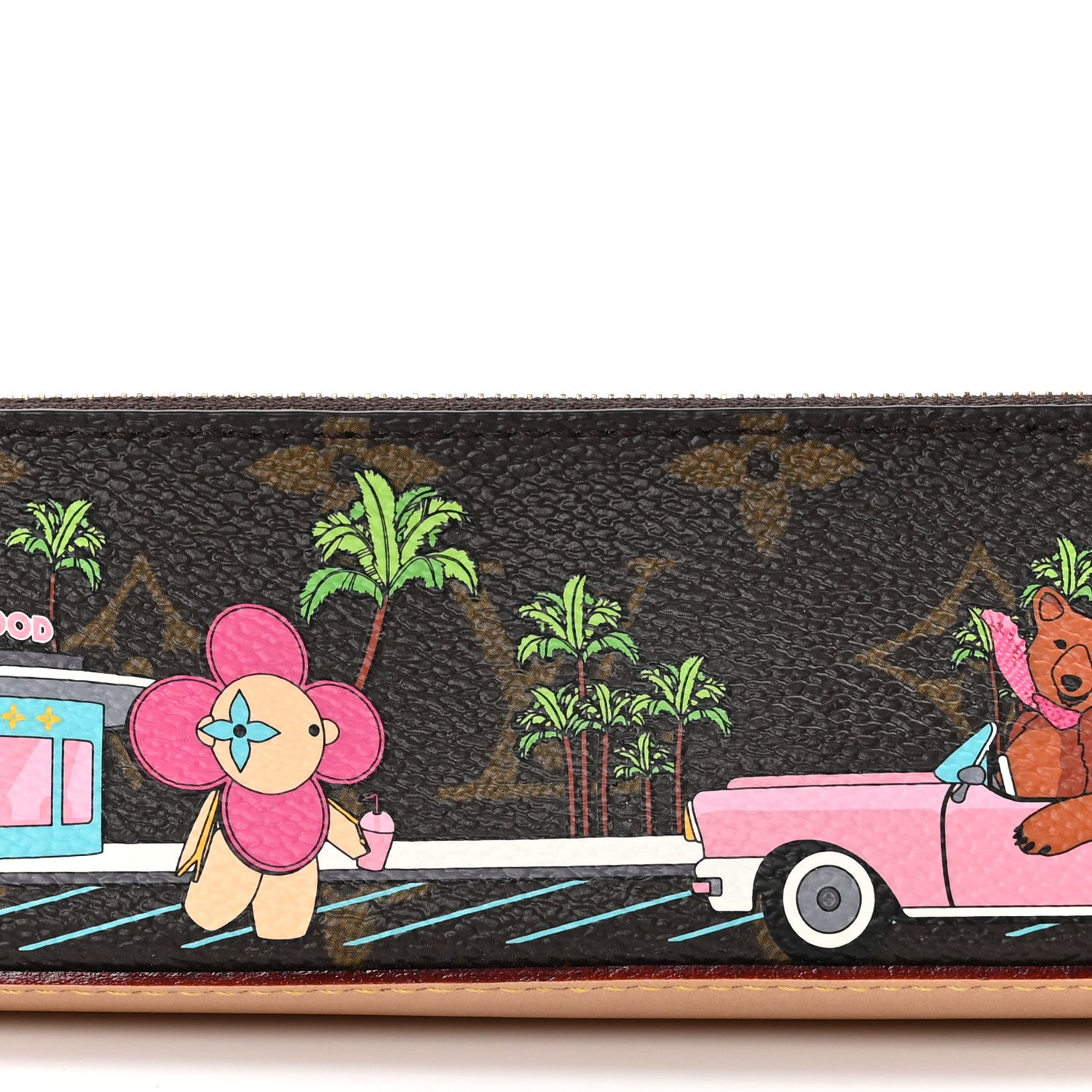 Louis Vuitton Monogram 2021 Christmas Animation Hollywood Elizabeth Pencil Pouch Coquelicot 8 of 10