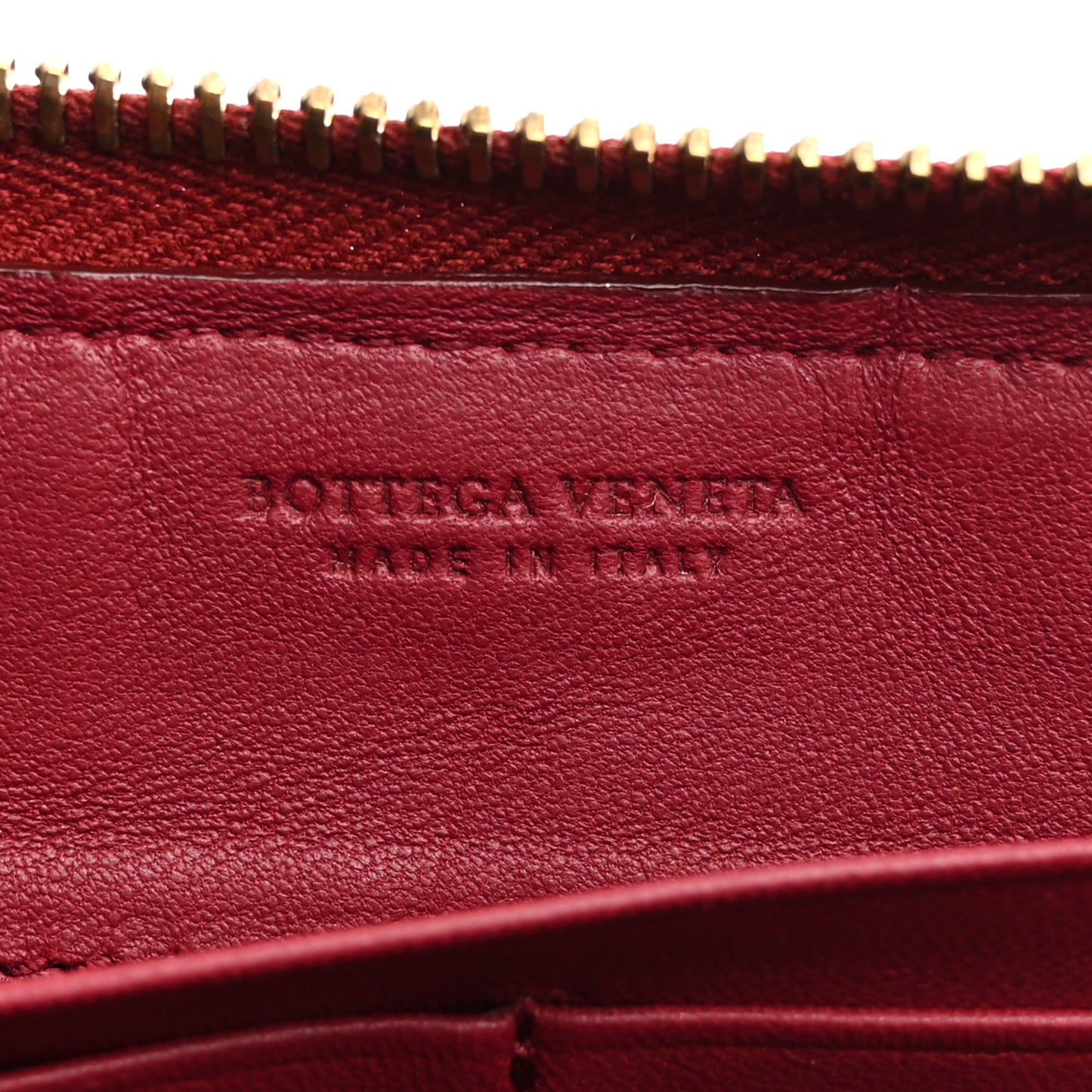 Nappa Intrecciato Zip Around Wallet Eclipse