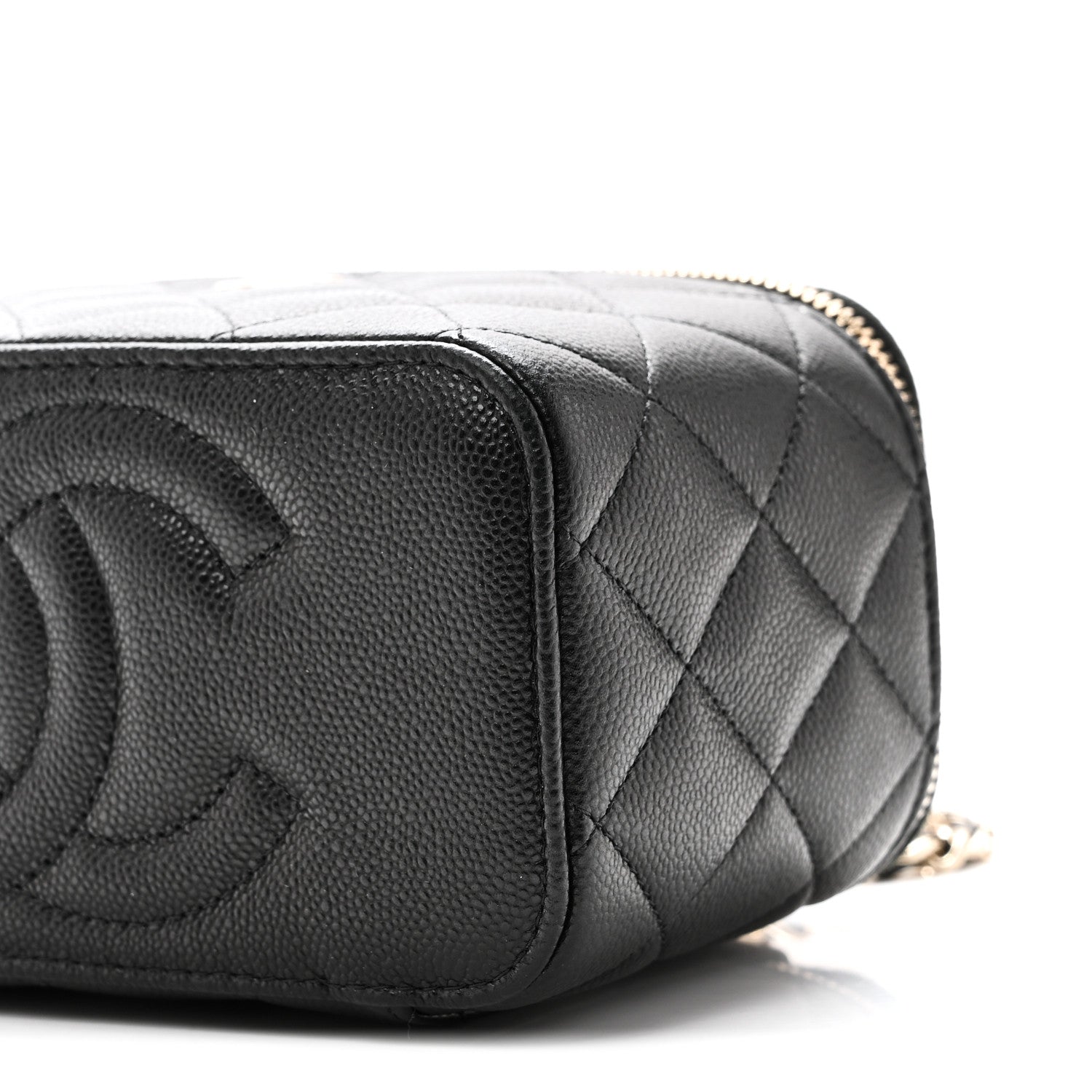 Chanel Caviar Quilted Small Vanity Case With Chain Black 10 of 10
