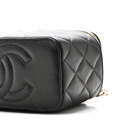 Chanel Caviar Quilted Small Vanity Case With Chain Black 10 of 10
