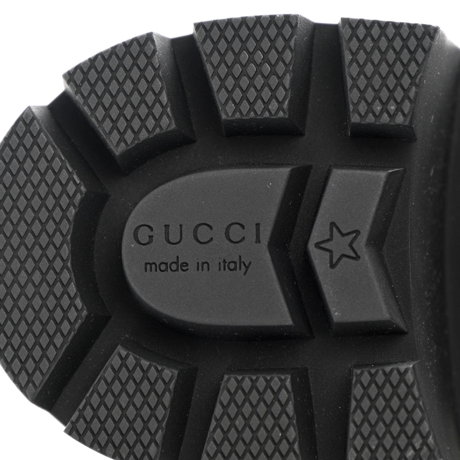 Gucci Calfskin Sylvie Web Womens Lace Up Combat Boots 37.5 Black 8 of 12