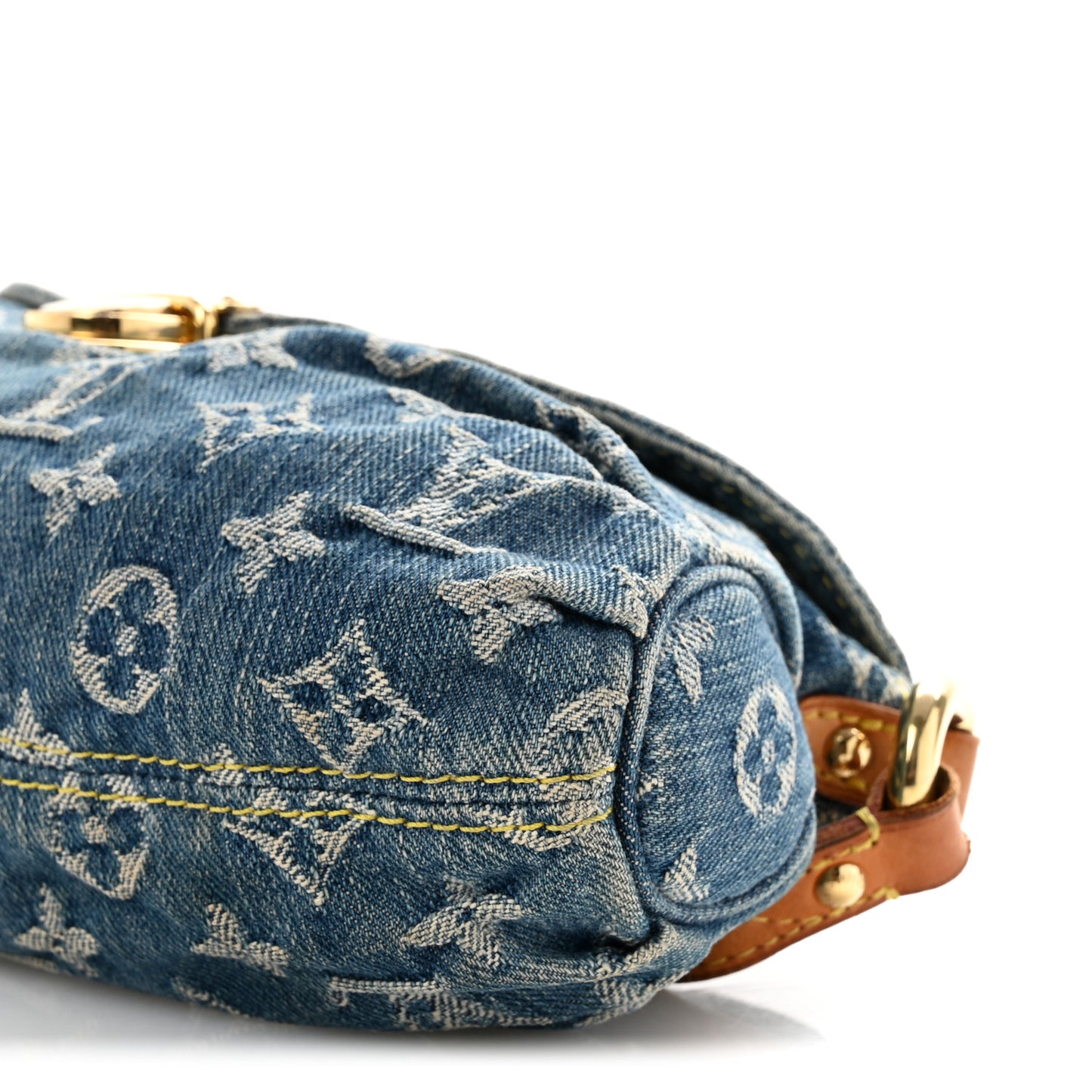 Monogram Denim Mini Pleaty Blue